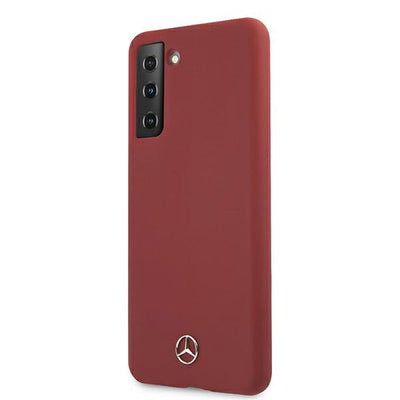 Mercedes Silicone Line Case for Samsung Galaxy S21 - Red