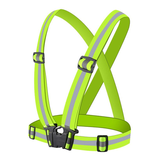 Adjustable reflective harness for a running bike - yellow — Hurtel