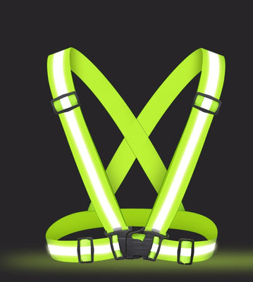 Adjustable reflective harness for a running bike - yellow — Hurtel