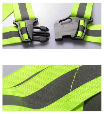 Adjustable reflective harness for a running bike - yellow — Hurtel