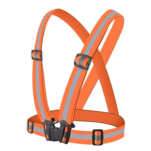 Adjustable reflective harness for a running bike - orange — Hurtel