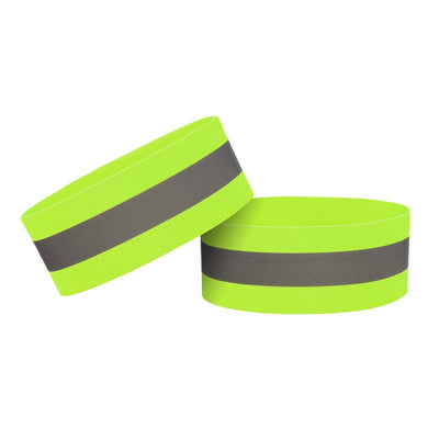 Reflective armband bicycle running Velcro 4cm yellow — Hurtel