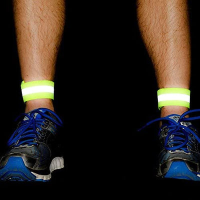 Reflective armband bicycle running Velcro 4cm yellow — Hurtel