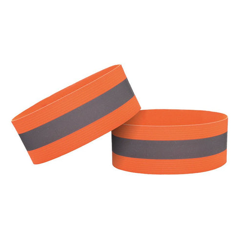 Reflective armband bicycle running velcro 4cm orange — Hurtel