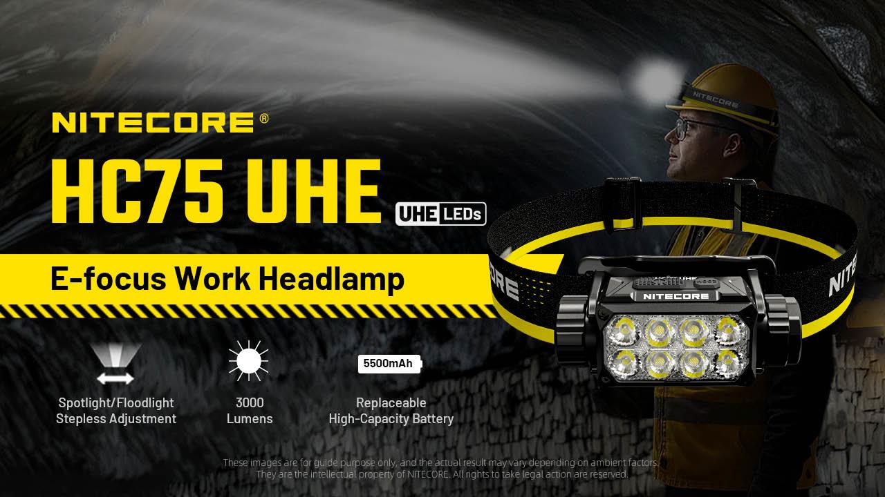 HEADLAMP H SERIES 3000 LUMENS/HC75 UHE NITECORE