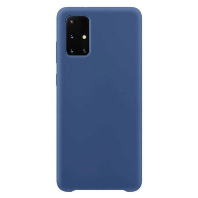 Silicone Case Soft Flexible Rubber Cover for Samsung Galaxy S21+ 5G (S21 Plus 5G) dark blue — Hurtel