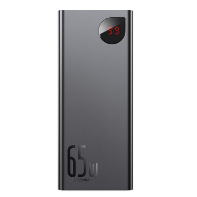 Baseus Adaman powerbank 2x USB / 1x USB Type C / 1x micro USB 20000mAh 65W Quick Charge 3.0 Power Delivery black (PPIMDA-D01)