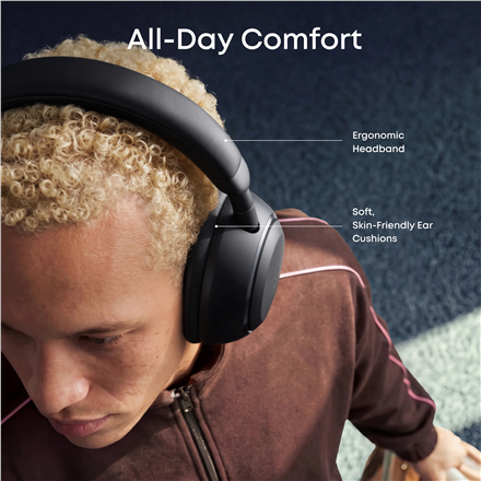 Anker Soundcore Space 2 | Headphones | Over-ear | Microphone | Jet Black | Noise canceling