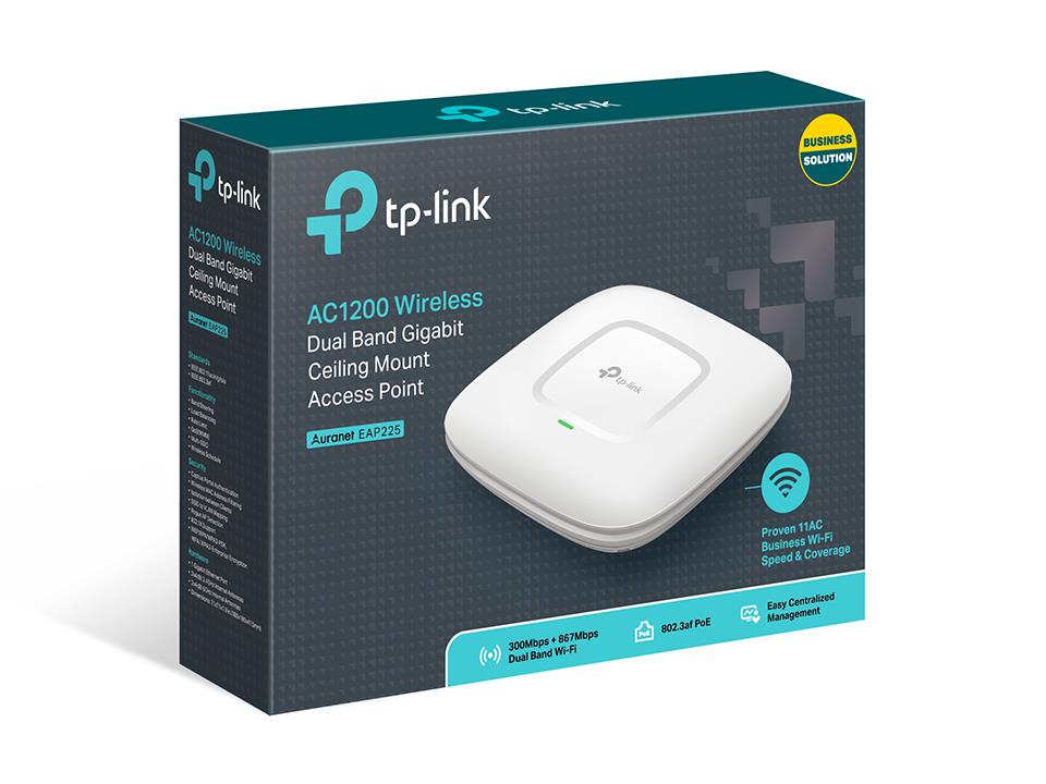 Access Point TP-LINK Omada 1200 Mbps IEEE 802.11a IEEE 802.11g IEEE 802.11n IEEE 802.11ac 1x10/100/1000M EAP225