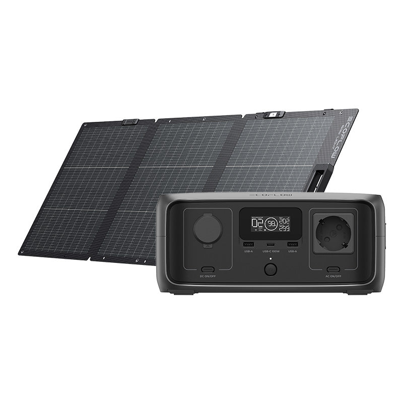 Bundle: EcoFlow River 3 UPS Power Station + 160W Solar Panel - Image 1
