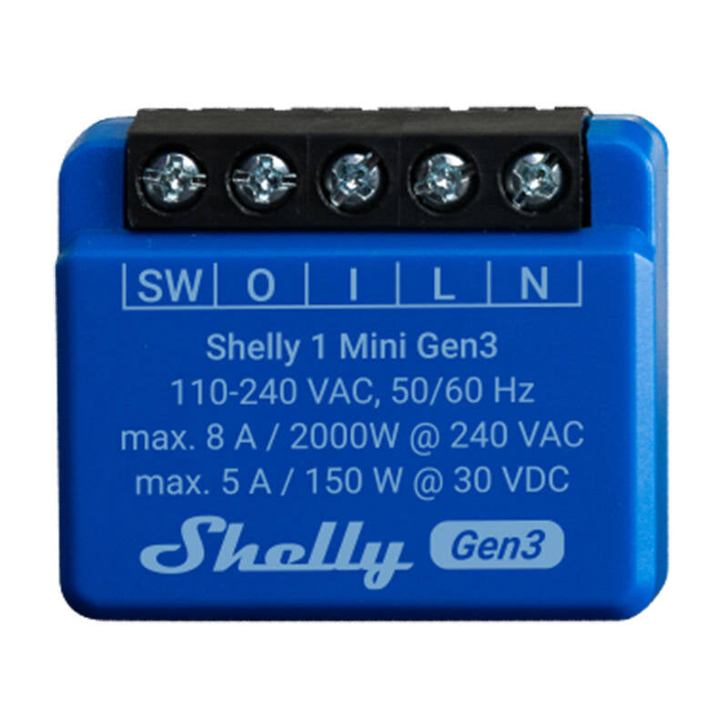 Shelly 1 Mini Gen3 Controller, WiFi/Bluetooth - Image 1