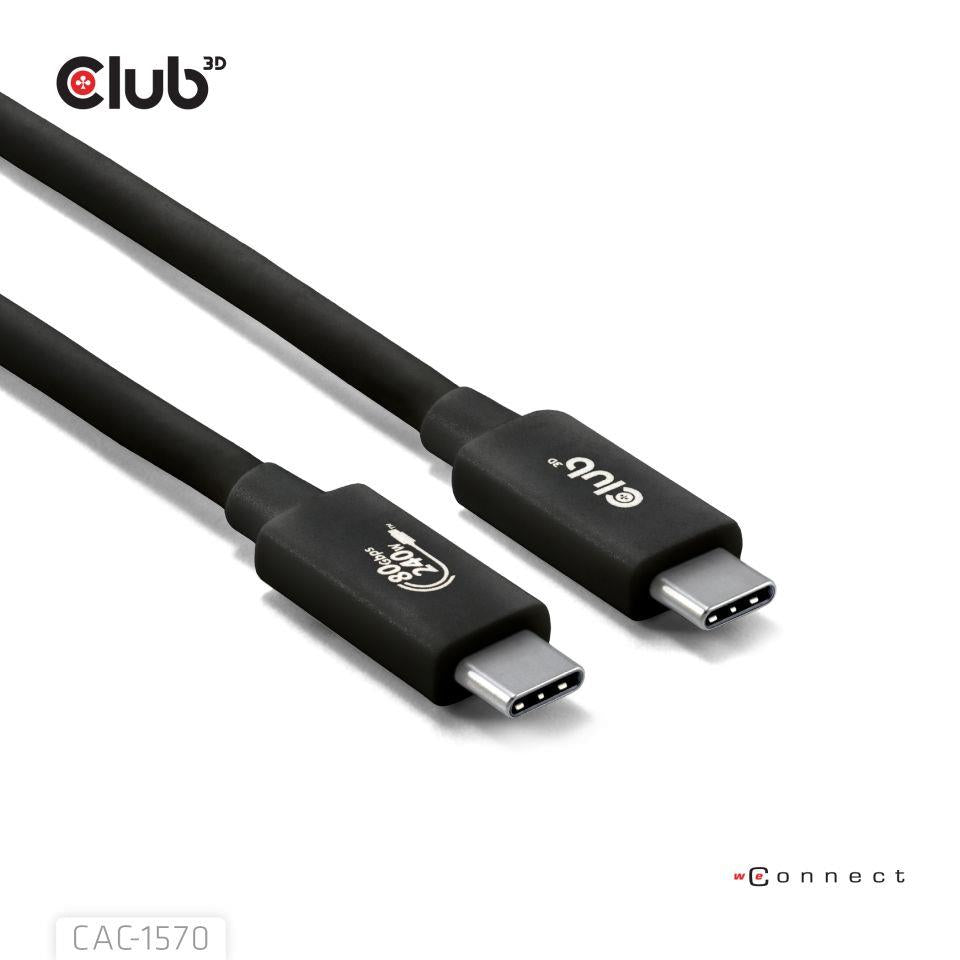 CABLE USB-C TO USB-C 1.2M/BLACK CAC-1570 CLUB3D