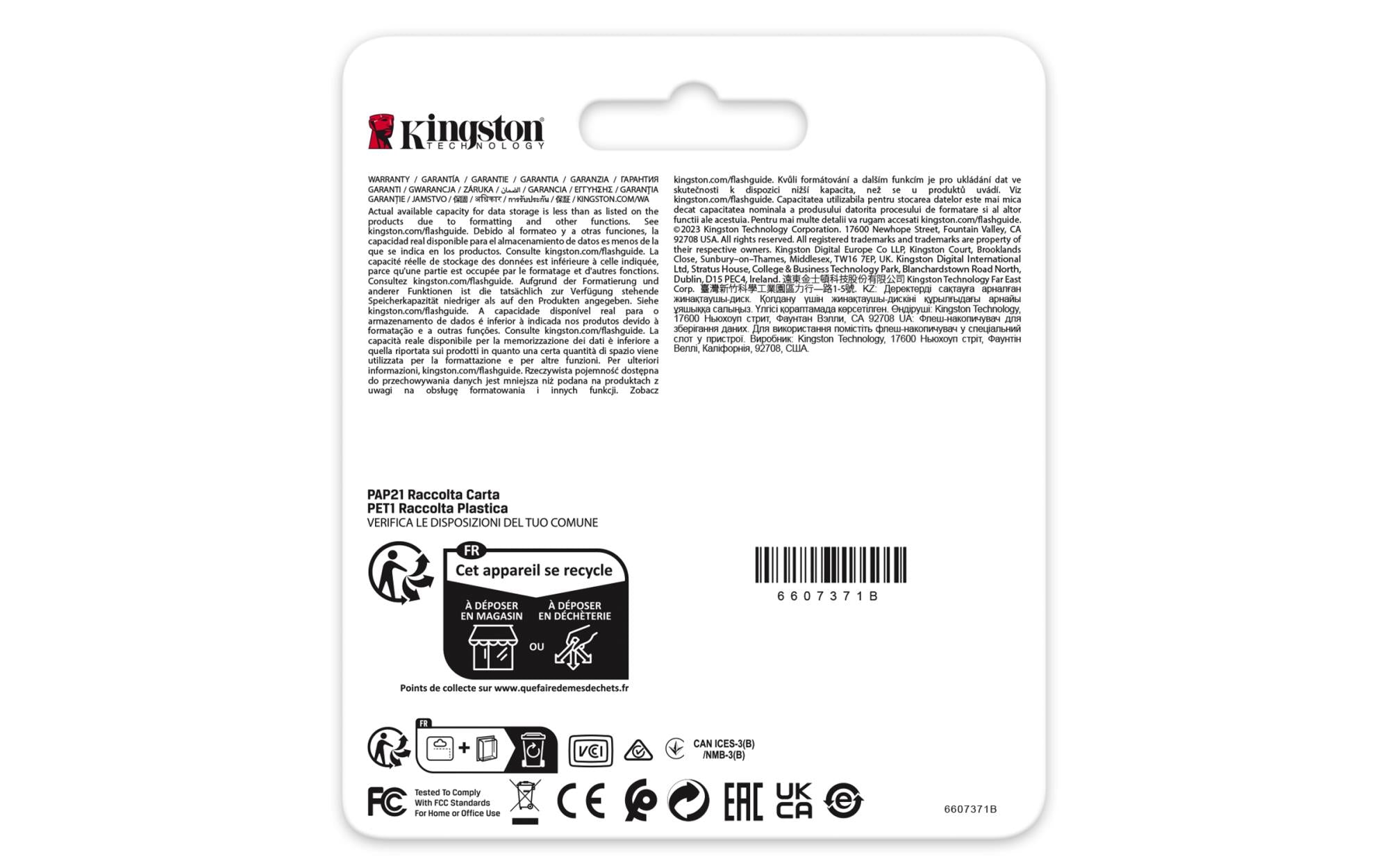 MEMORY SDHC 8GB C10/SDIT/8GB KINGSTON