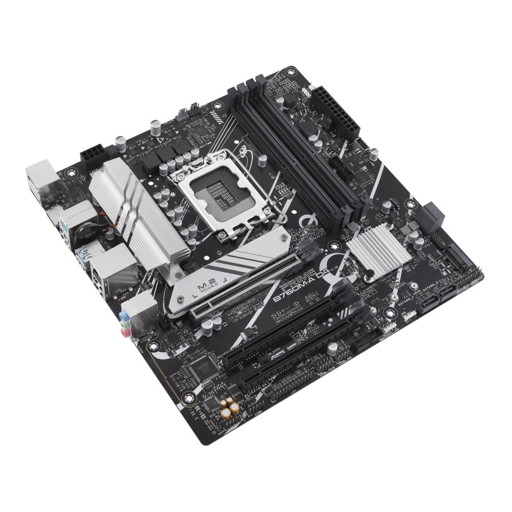 Mainboard ASUS Intel B760 Express LGA1700 Micro-ATX Memory DDR4 Memory slots 4 1xPCI-Express 4.0 16x 2xM.2 1xHDMI 1xDisplayPort 4xUSB 2.0 2xUSB 3.2 1xPS/2 1xRJ45 3xAudio port PRIMEB760M-AD4-CSM