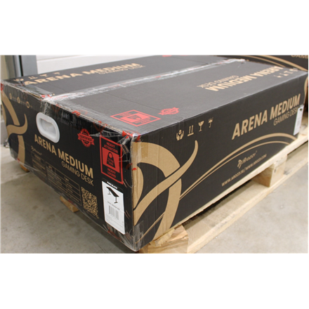 SALE OUT. | Arozzi Gaming Desk | Arena Medium | Pure Black | DAMAGED PACKAGING AND LAMINATE. SCRATCHED PARTS AND TABLE T