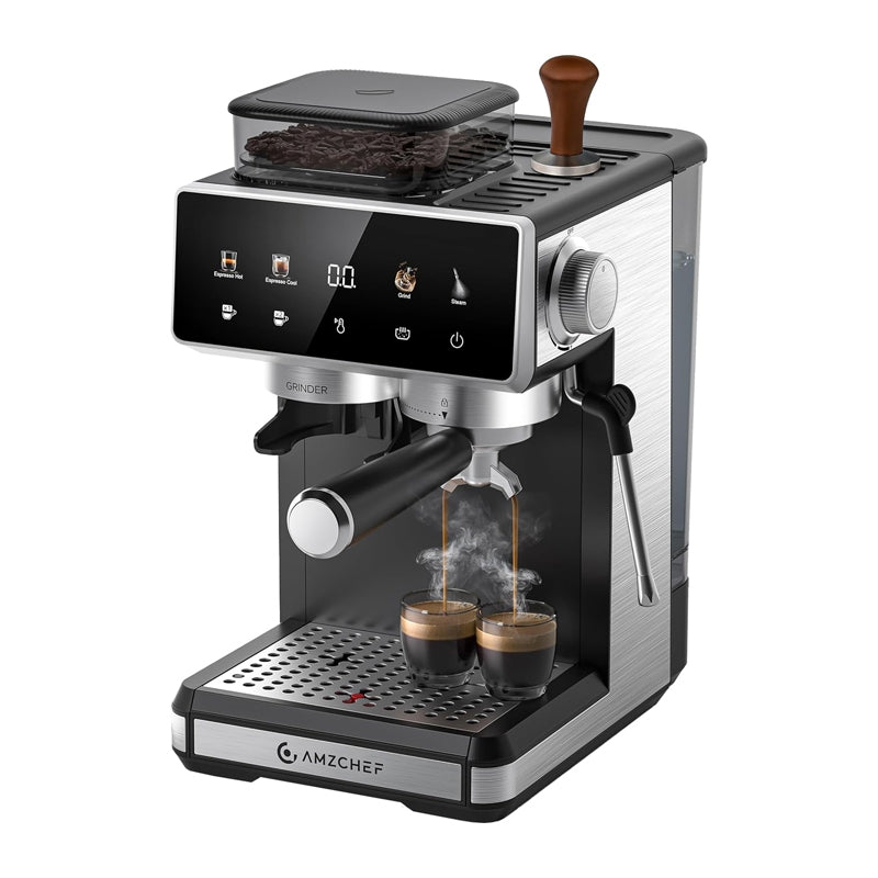 AMZCHEF CE-CM5560-SV Piston Coffee Maker (Silver) - Image 1