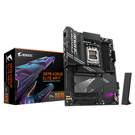 Gigabyte X870 AORUS ELITE WIFI7 | Processor family AMD | Processor socket AM5 | DDR5 | Supported hard disk drive interfa