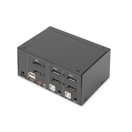Digitus | KVM Switch, 2-Port, Dual Display, 4K, DisplayPort | DS-12862