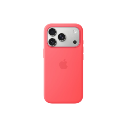 Apple iPhone 17 Pro Silicone Case with MagSafe – Bright Guava | Apple