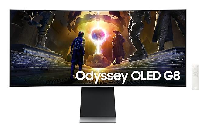 Monitor SAMSUNG 34" Gaming/Smart/Curved/21 : 9 Panel OLED 3440x1440 21:9 175Hz 0.03 ms Speakers Swivel Height adjustable Tilt LS34DG850SUXDU