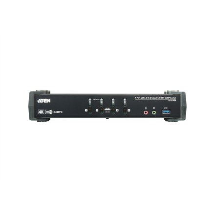 Aten | 4-Port USB3.0 4K DisplayPort KVMP Switch with Built-in MST Hub | CS1924M