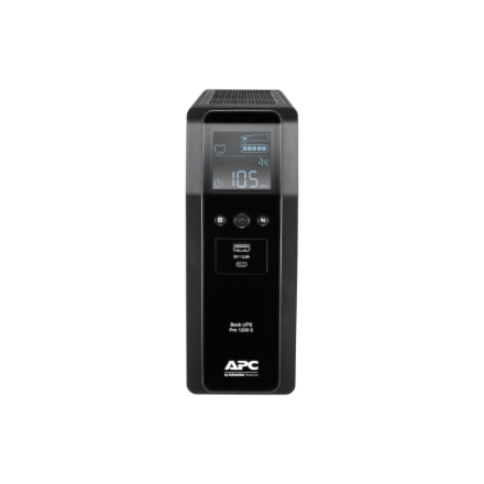 Schneider Electric APC Back-UPS Pro, tower, 230V, 8x IEC C13 outlets, sine wave, AVR, USB Type A+C ports, LCD, user-repl