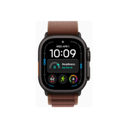 Apple Watch Ultra 4 GPS + Cellular 49mm Black Titanium Case with Burgundy Alpine Loop - M | Apple