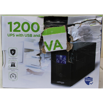 SALE OUT. Energenie UPS with USB and LCD display, 1200 VA, black | EnerGenie | UPS with USB and LCD display, Black | 120