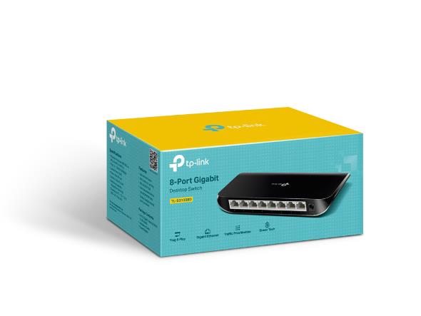 Switch TP-LINK 8x10Base-T / 100Base-TX / 1000Base-T TL-SG1008D