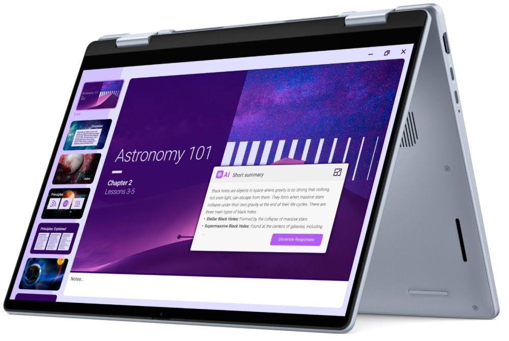 Notebook DELL 14 Plus 2-in-1 DB04250 CPU Core Ultra u7-256V 2200 MHz 14" Touchscreen 1920x1200 RAM 16GB LPDDR5x 8533 MHz SSD 512GB Intel Arc Graphics Integrated NOR Windows 11 Pro Ice Blue 1.61 kg DB04250_LNL_203_NORD