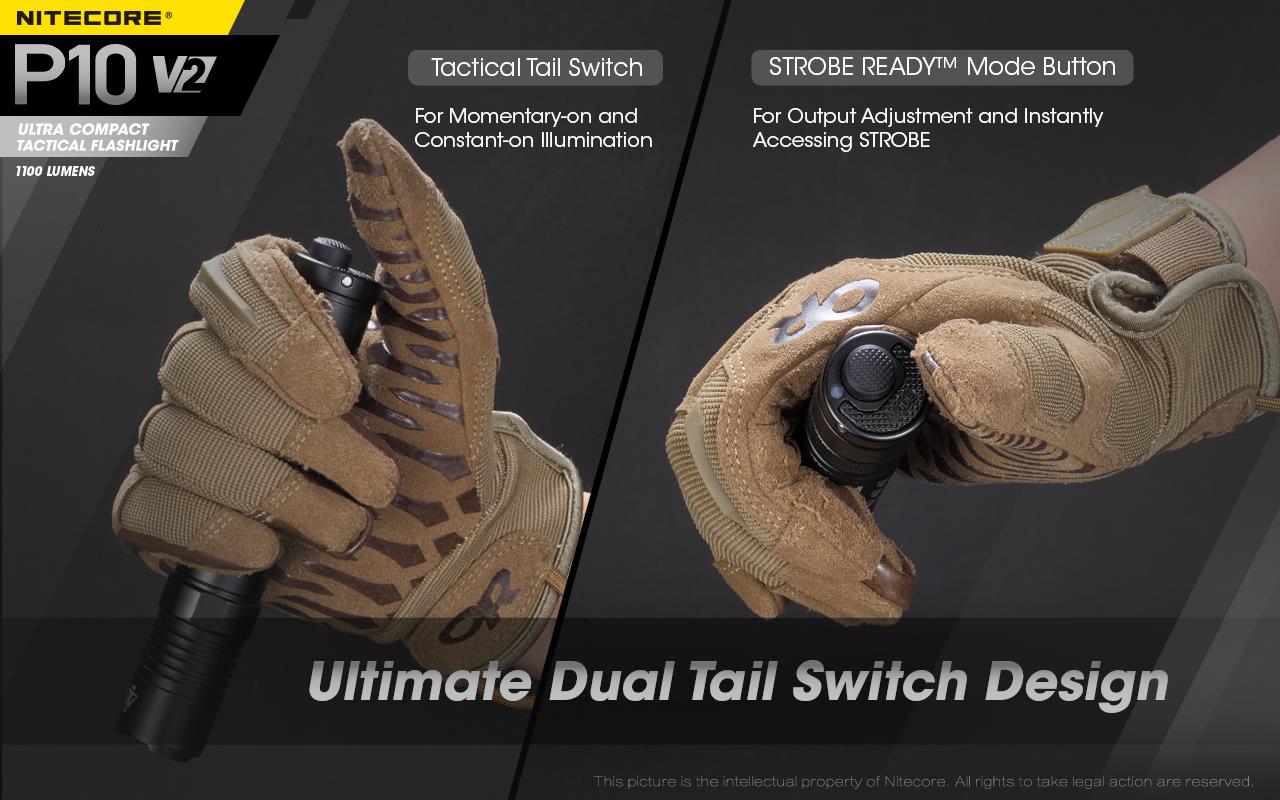 FLASHLIGHT PRECISE SERIES/1100 LUMENS P10 V2 NITECORE