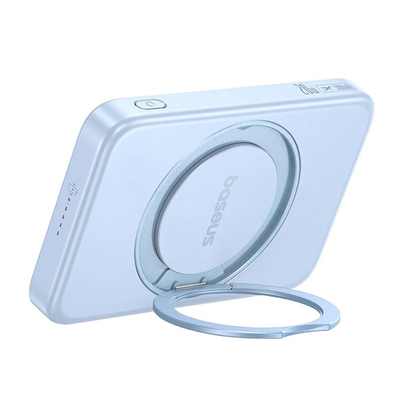 Baseus powerbank with stand PicoGo Qi2 5000mAh 20W (blue) - Image 2