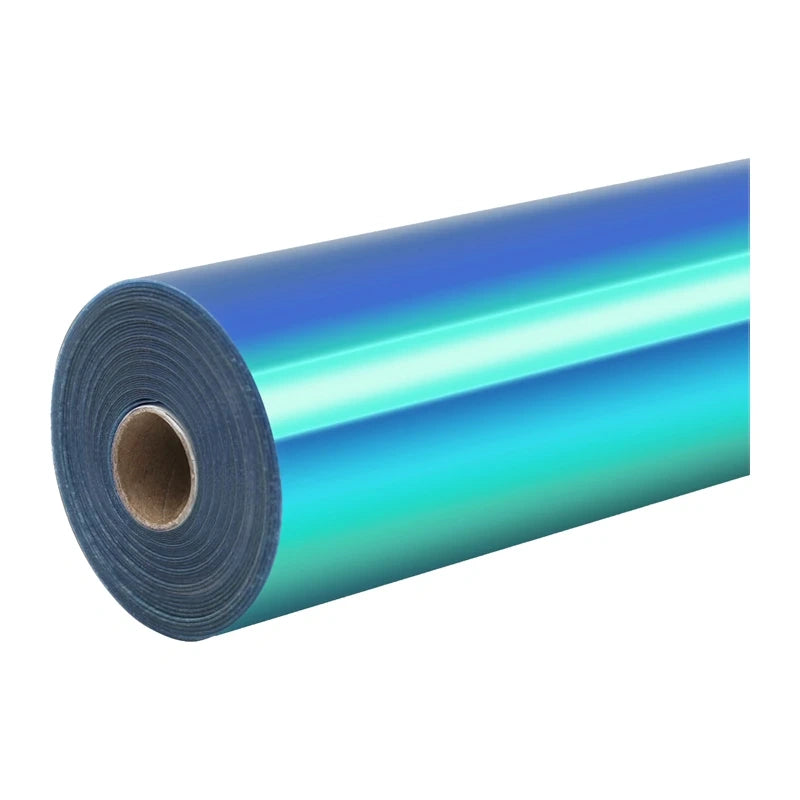 HTVRONT Holographic Self-Adhesive Film, 30.5 cm x 90 cm (turquoise) - Image 1