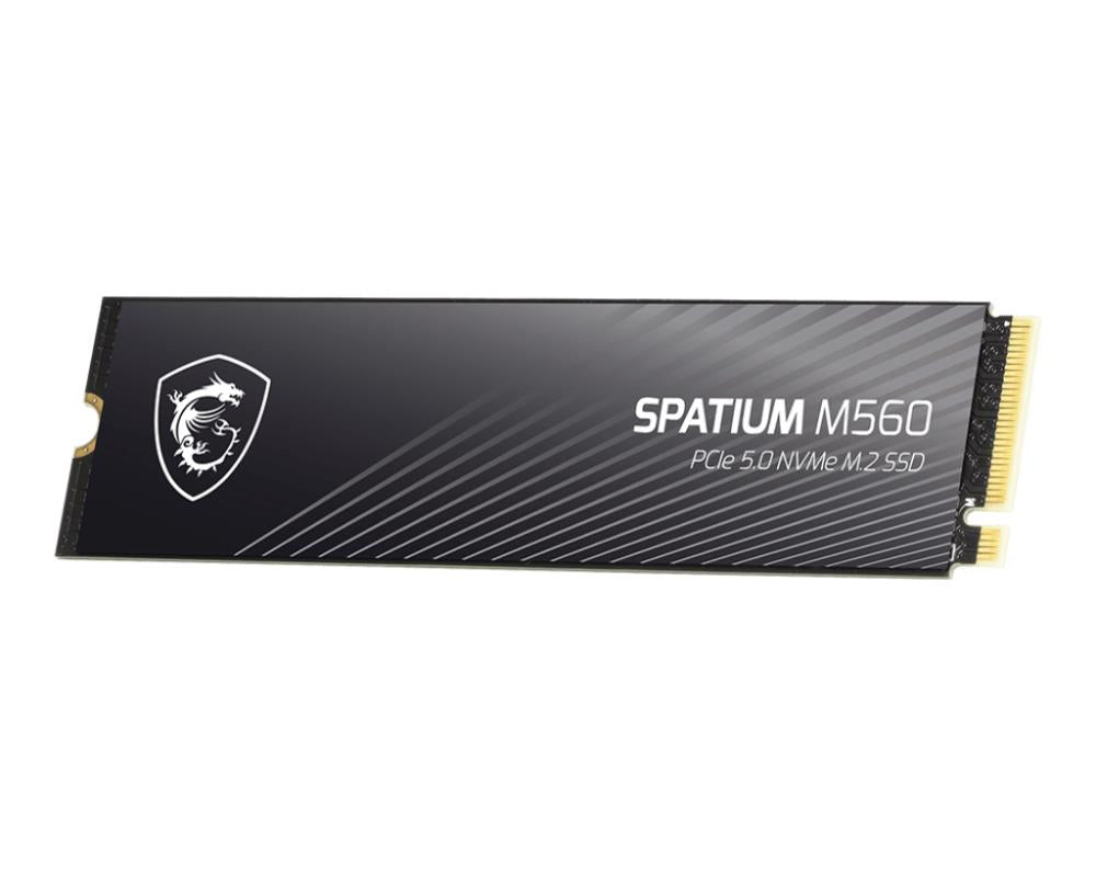 SSD MSI SPATIUM M560 1TB M.2 PCIe Gen5 NVMe 3D NAND Write speed 8400 MBytes/sec Read speed 10200 MBytes/sec TBW 600 TB MTBF 1500000 hours S78-440L0F0-P83