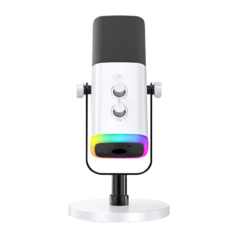 Fifine AM8W dynamic microphone with stand (white) - Image 2