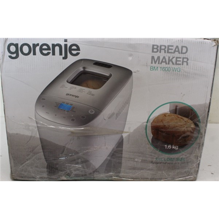 SALE OUT. Gorenje | Bread maker | BM1600WG | Power 850 W | Number of programs 16 | Display LCD | White/Silver | DAMAGED 