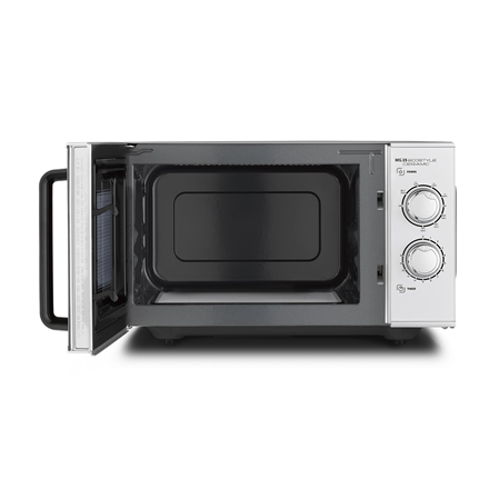 Caso | Ceramic Microwave Oven with Grill | MG 25 Ecostyle | Free standing | 900 W | 25 L | Grill | Silver