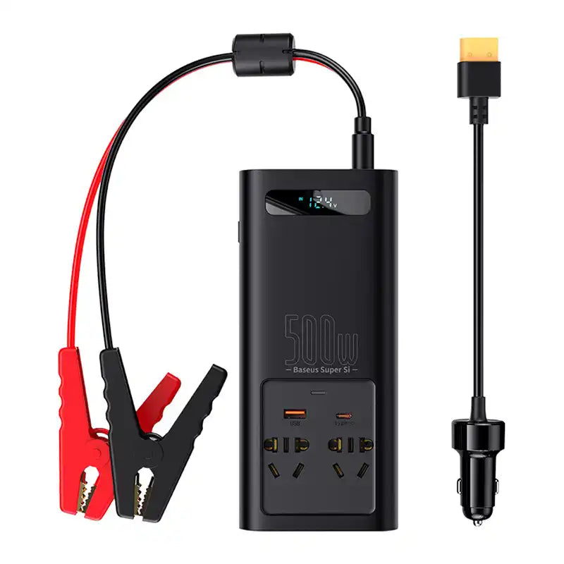 Power Inverter Baseus 500W (220V CN/EU) (black) - Image 2