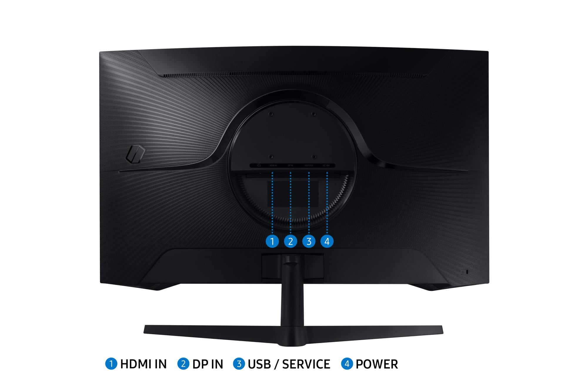 LCD Monitor SAMSUNG Odyssey G5 32" Gaming/Curved Height adjustable Matte Panel VA 2560x1440 16:9 165 Hz 1 ms Colour Black LS32CG552EUXEN