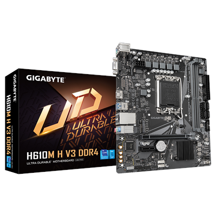 Gigabyte | H610M H V3 DDR4 | Processor family Intel | Processor socket LGA1700 | DDR4 DIMM | Supported hard disk drive i
