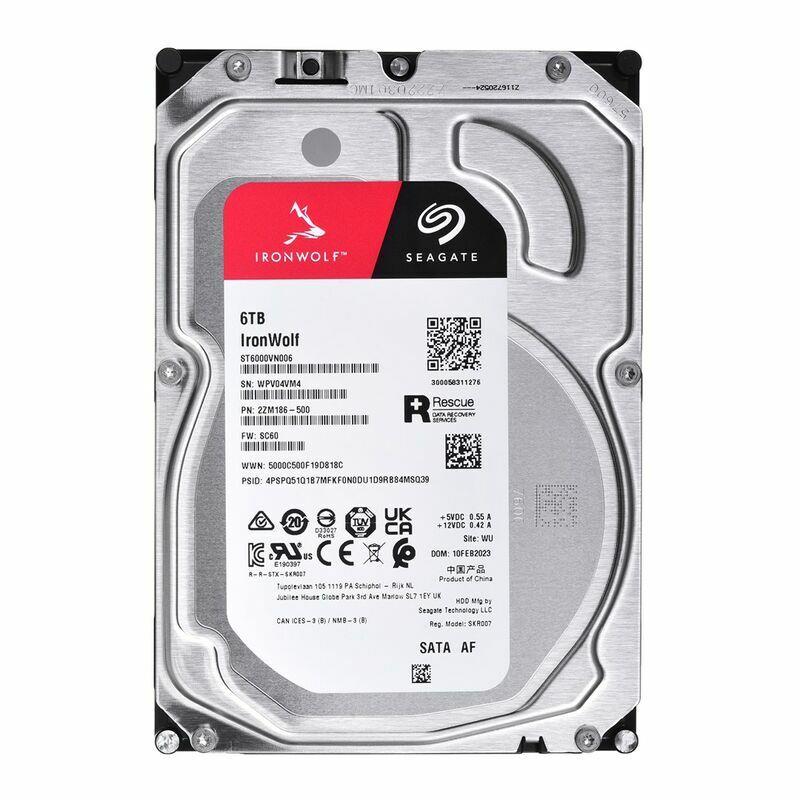 HDD SEAGATE IronWolf 6TB SATA 256 MB 5400 rpm Discs/Heads 4/8 3,5" ST6000VN006