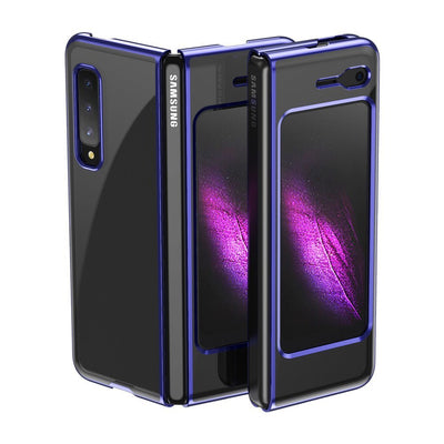 Plating Case hard case Electroplating frame Cover for Samsung Galaxy Fold blue — Hurtel