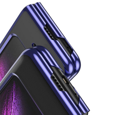 Plating Case hard case Electroplating frame Cover for Samsung Galaxy Fold blue — Hurtel