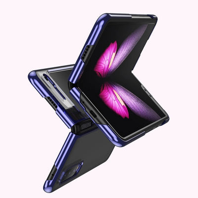 Plating Case hard case Electroplating frame Cover for Samsung Galaxy Fold blue — Hurtel