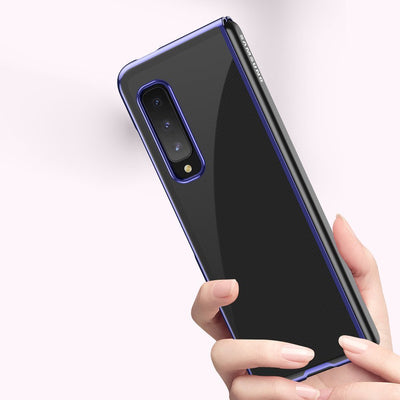 Plating Case hard case Electroplating frame Cover for Samsung Galaxy Fold blue — Hurtel