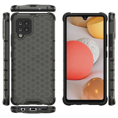Honeycomb Case armor cover with TPU Bumper for Samsung Galaxy A42 5G black — Hurtel