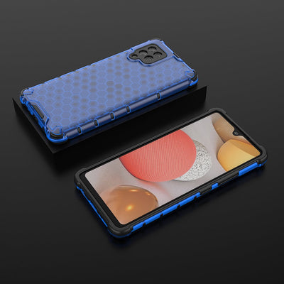 Honeycomb Case armor cover with TPU Bumper for Samsung Galaxy A42 5G blue — Hurtel
