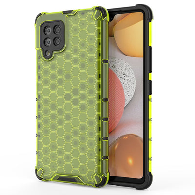 Honeycomb Case armor cover with TPU Bumper for Samsung Galaxy A42 5G green — Hurtel
