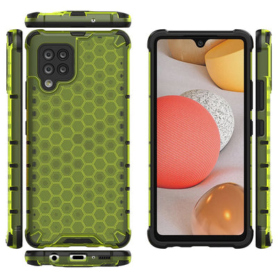 Honeycomb Case armor cover with TPU Bumper for Samsung Galaxy A42 5G green — Hurtel