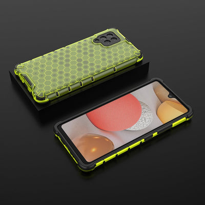 Honeycomb Case armor cover with TPU Bumper for Samsung Galaxy A42 5G green — Hurtel